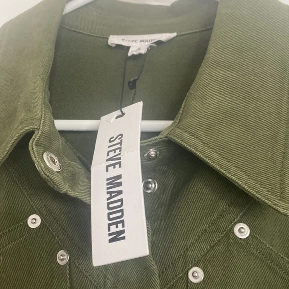 NWT…Steve Madden new with tags size 6 green denim dress - Picture 3 of 5